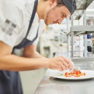 chef plating food