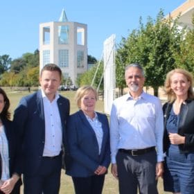 Picture of Mark, Cathy and Gillian at Moller Institute