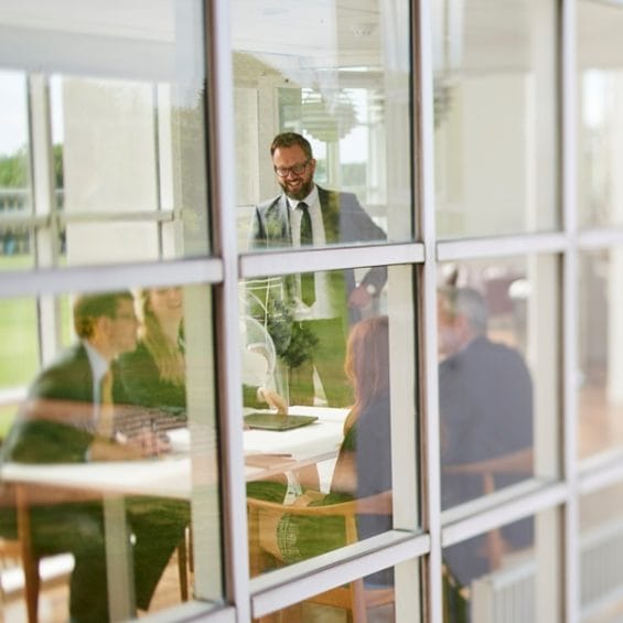 Picture of people planning an event at Moller Institute