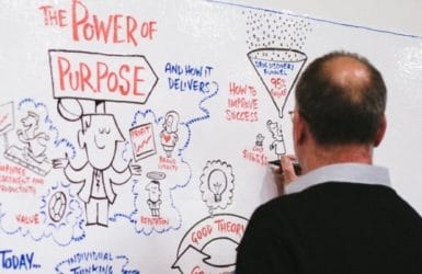 Picture of a graphic from the Power of Purpose event