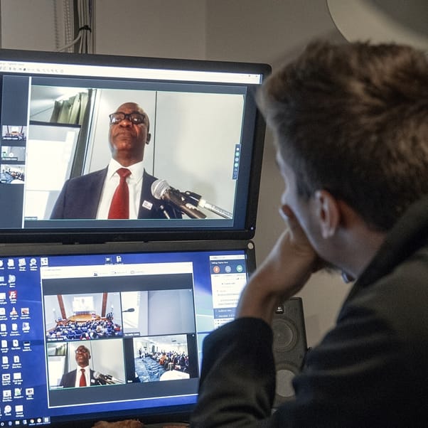 Picture of a video conference at Moller Institute