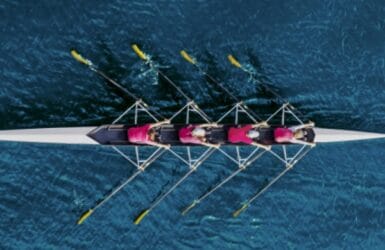 Picture of people rowing