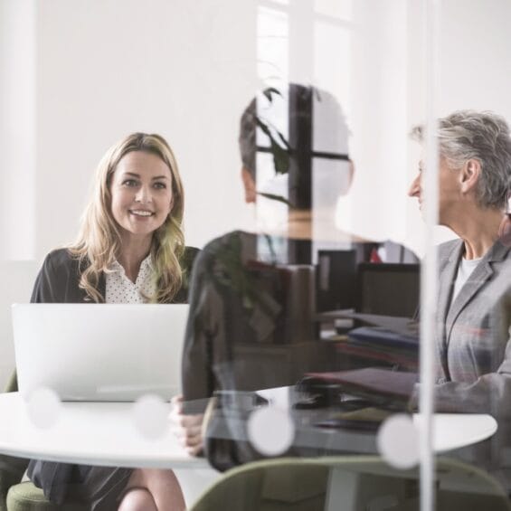 Picture of business people talking