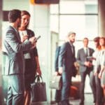 Picture of business people talking