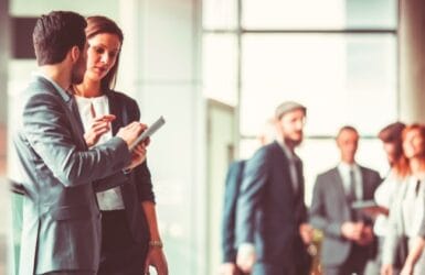 Picture of business people talking