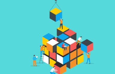 Design Thinking Picture of people building a cibe