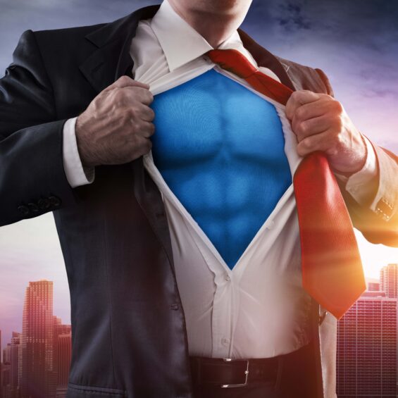 superman in a suit