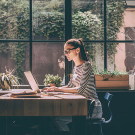 Picture of Women working on her laptop