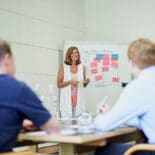 Hybrid working Nordic Leadership Picture of working people working at Moller Institute