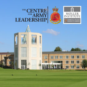 Picture of the Moller Institute with Centre for Army Leadership logo