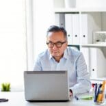 A better future of work Picture of a man working at a laptop