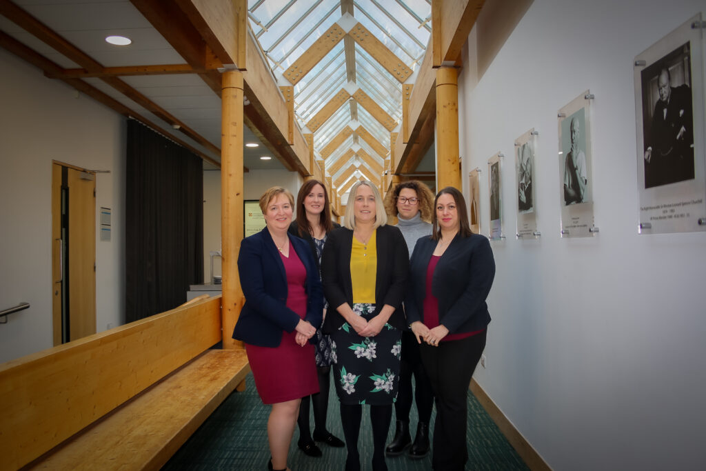 Picture of the conference and events team at the Møller Institute