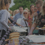 Picture of a BBQ event at the Møller Institute