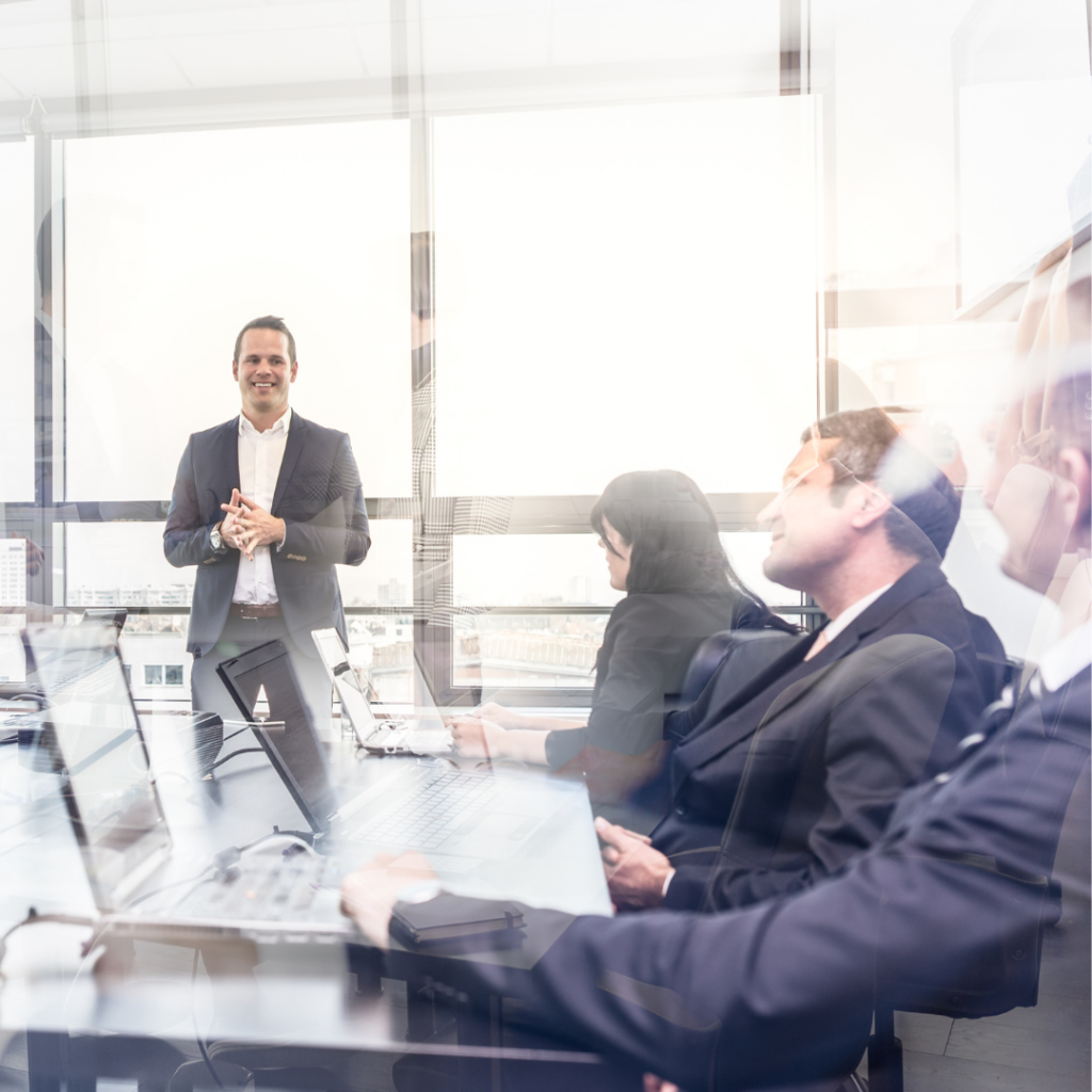 deliver solution Picture of a leadership meeting