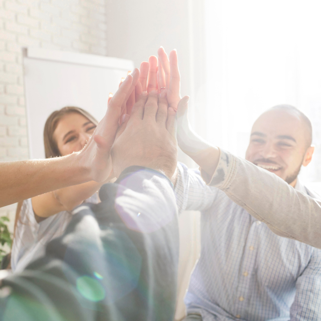 impact Picture of business people celebrating