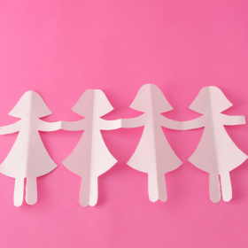 Female paper cut outs