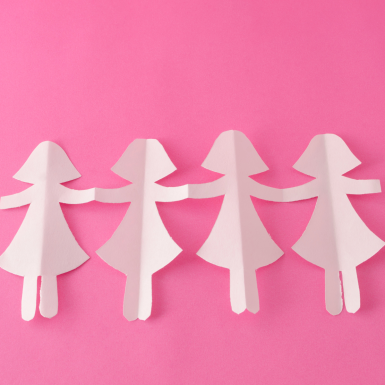 Female paper cut outs